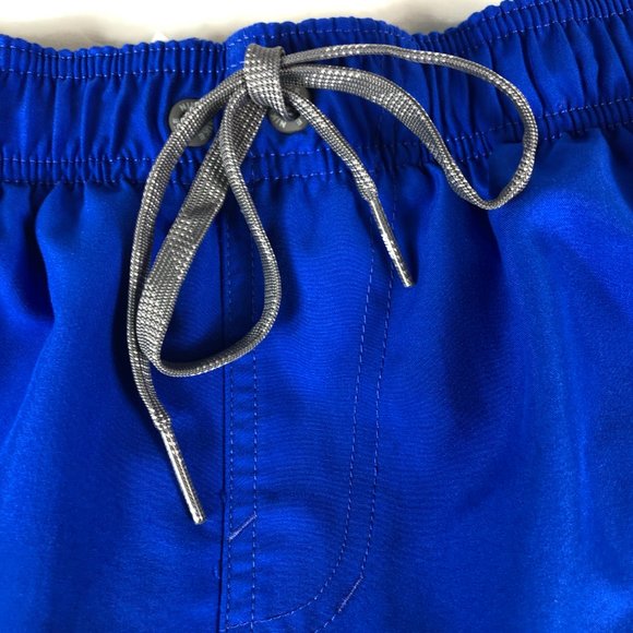 Nike Swim Shorts Men's Medium Blue & Silver Performance Swimming Trunks - Picture 3 of 11